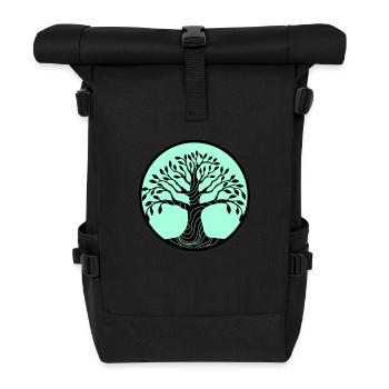 Arbre de vie - Sac à dos roll top - noir - Devant