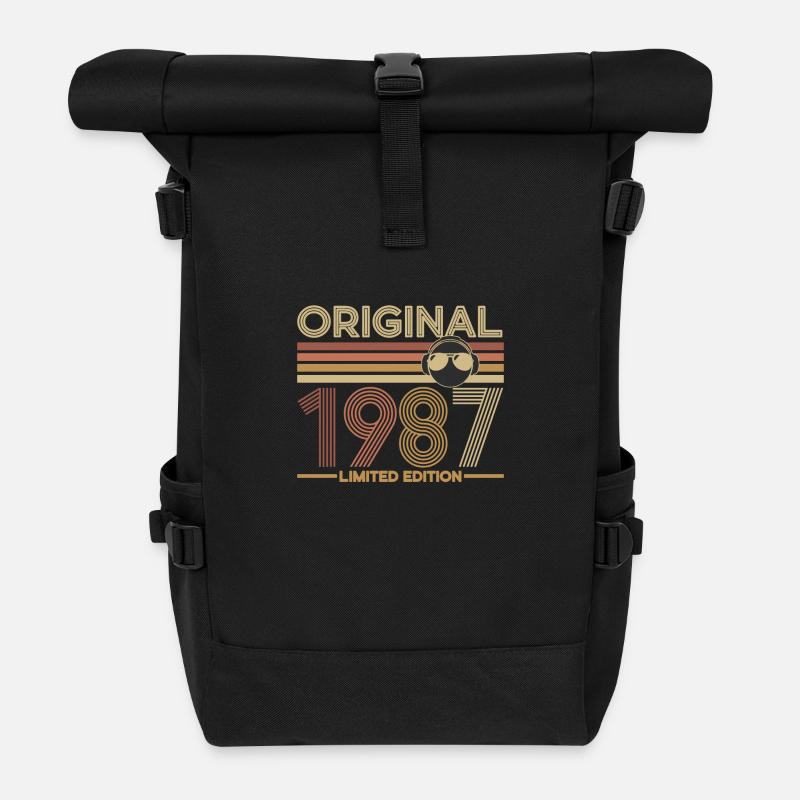 1987 - Rolltop Rucksack - Schwarz