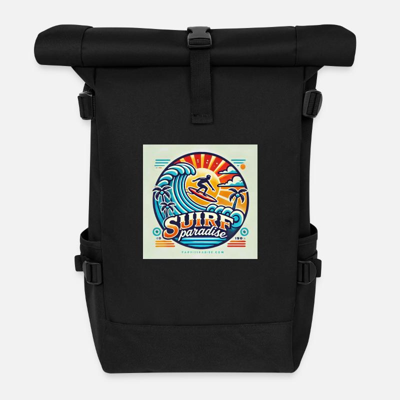 Surf paradise - Sac à dos roll top - noir