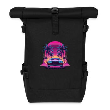 Voiture Retrowave - Sac à dos roll top - noir - Devant