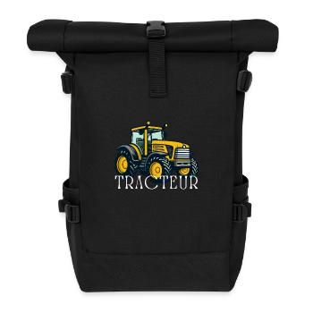 Traktor / Traktor / Traktor - Rolltop Rucksack - Schwarz - Vorne