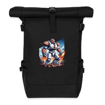 8-Bit Warrior - Rolltop Rucksack - Schwarz - Vorne