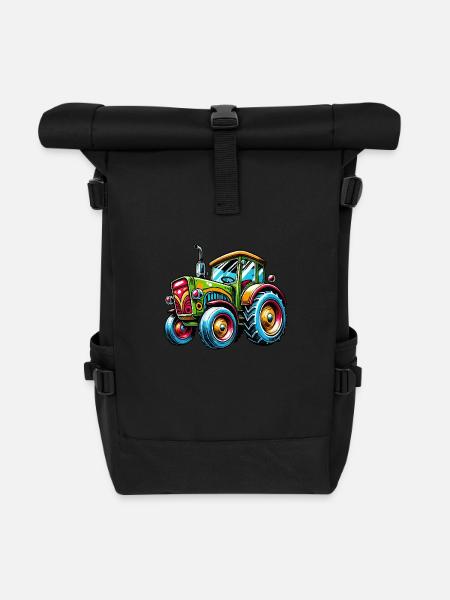 traktor - Rolltop Rucksack - Schwarz