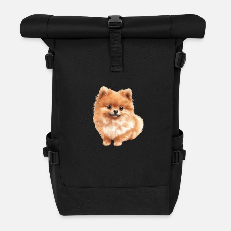 Pomeranian Baby - Rolltop Rucksack - Schwarz
