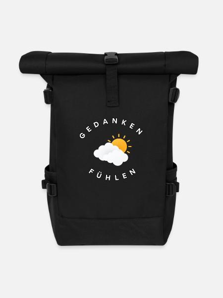 Gedanken Fühlen - Rolltop Rucksack - Schwarz