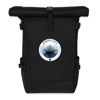 Statement - Lotus - Spread Love - Rolltop Rucksack - Schwarz - Vorne
