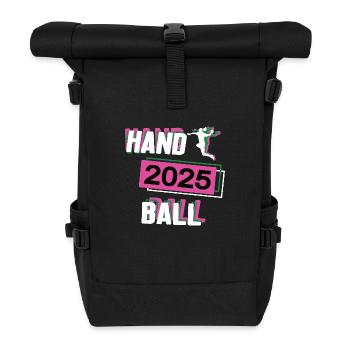 Handball 2025 Handballerin Handballspielerin Hball - Rolltop Rucksack - Schwarz - Vorne