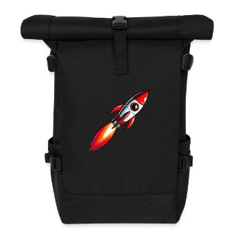 Rocket - Roll Top Backpack - black - Front