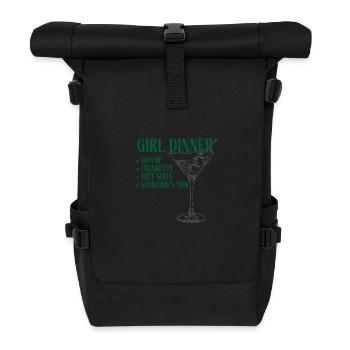 Fille Dîner Vert - Sac à dos roll top - noir - Devant