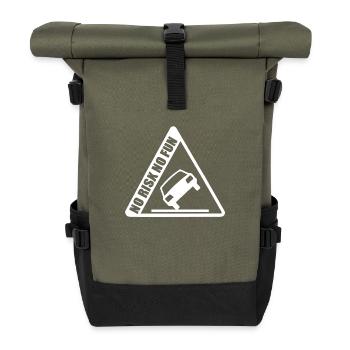 Kein Risiko, kein Spaß, lustiges Geschenk, Autotuning - Rolltop Rucksack - Olive/Schwarz - Vorne