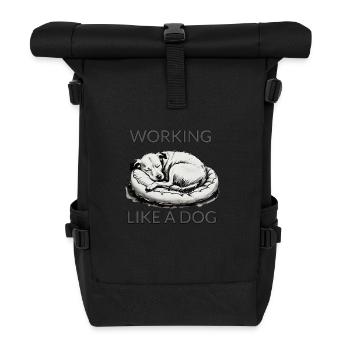 Travailler comme un chien - Sac à dos roll top - noir - Devant