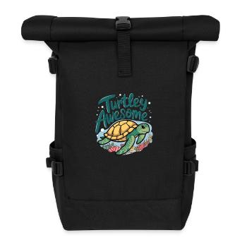 Turtley Awesome - Rolltop Rucksack - Schwarz - Vorne