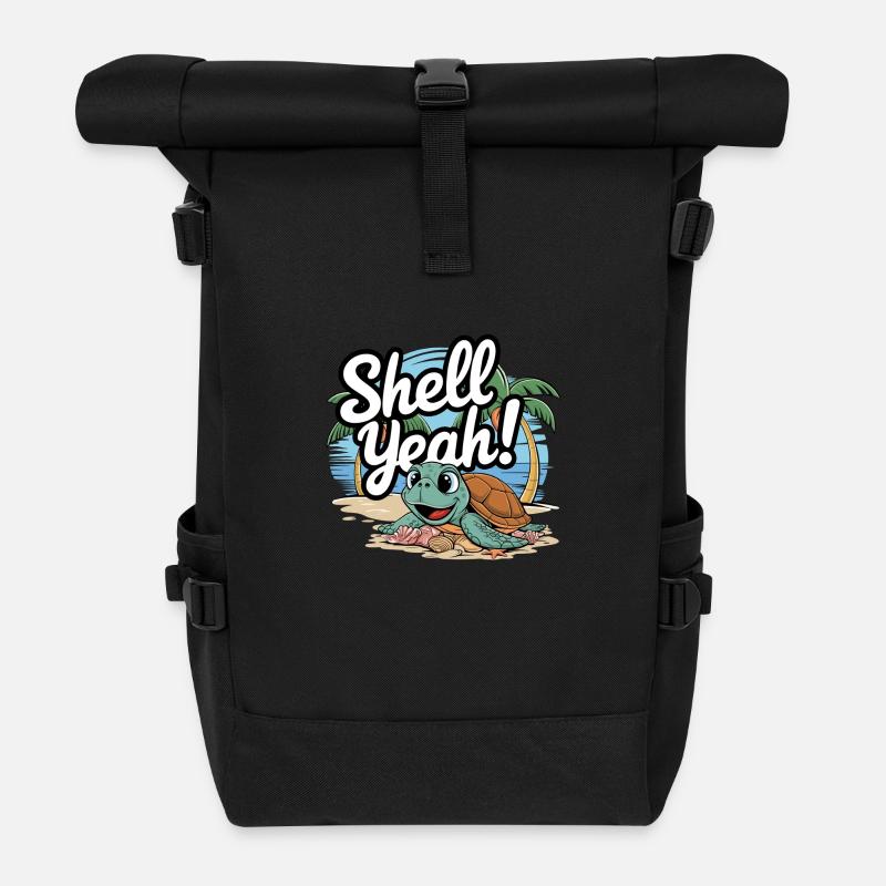 Shell Yeah - Rolltop Rucksack - Schwarz