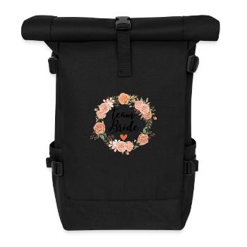 Team bride florale watercolor - assorti - Sac à dos roll top - noir - Devant