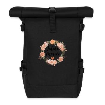 Future mariée florale watercolor - assorti - Sac à dos roll top - noir - Devant