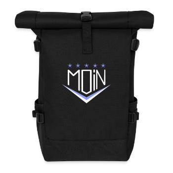 Ideal as a gift for birthdays, Christmas - Roll Top Backpack - black - Front