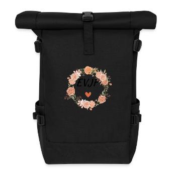 Evjf florale watercolor - assorti - Sac à dos roll top - noir - Devant