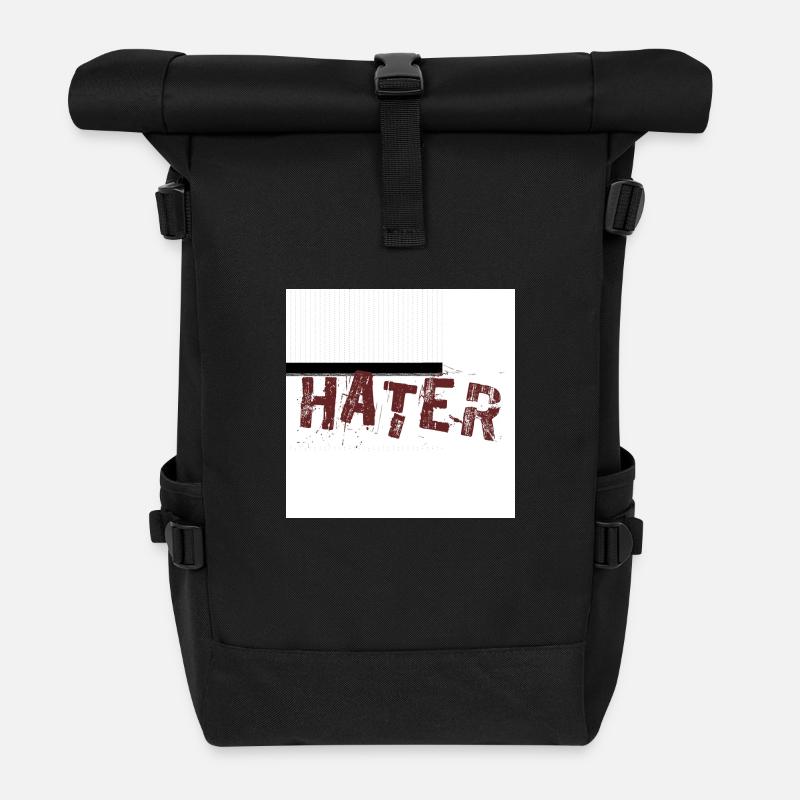 Hater - Roll Top Backpack - black