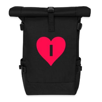 Lettre du Cœur I - Sac à dos roll top - noir - Devant