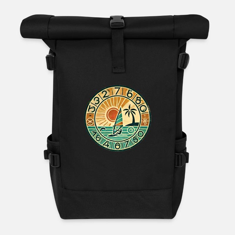 The Vintage Flair Collection - Rolltop Rucksack - Schwarz