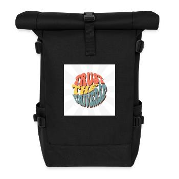 Trust the Universe Motivational Design - Roll Top Backpack - black - Front