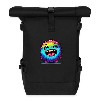 Little cute monster - Roll Top Backpack - black - Front