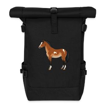 Dartmoor horse - Roll Top Backpack - black - Front