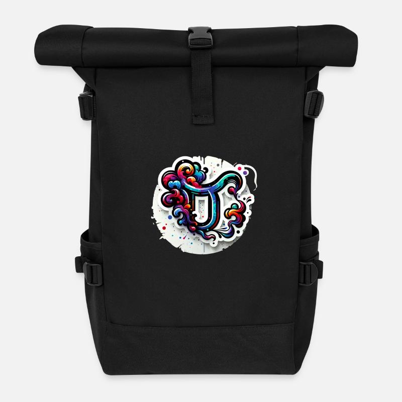 Color Zodiac: Stier - Rolltop Rucksack - Schwarz