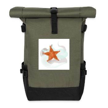 Étoile de mer - Sac à dos roll top - olive/noir - Devant
