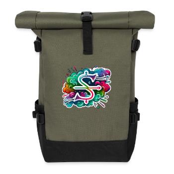 Zodiaque Sagittaire - Sac à dos roll top - olive/noir - Devant