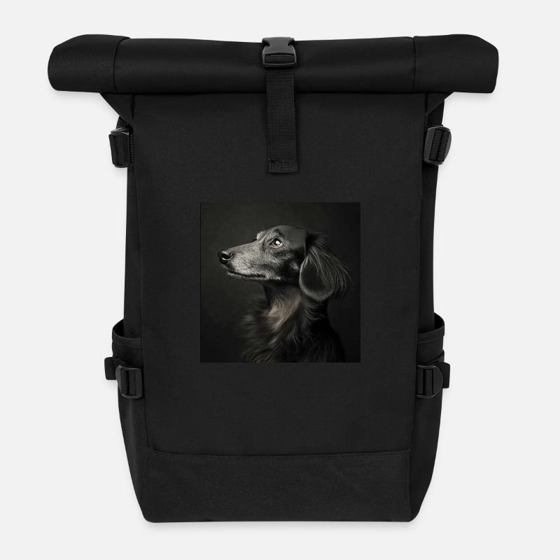 Black Animals - Old Dog - Rolltop Rucksack - Schwarz