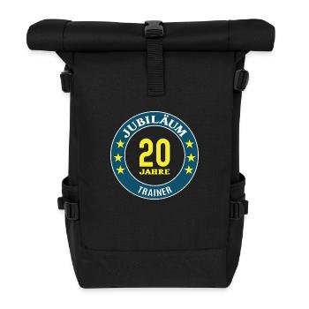Trainer Jubiläum 20 Jahre 20 jähriges Jubi - Rolltop Rucksack - Schwarz - Vorne