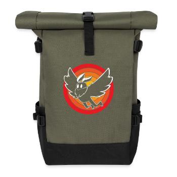Papillon de nuit - Sac à dos roll top - olive/noir - Devant