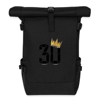30. 30 ANS. 30e ANNIVERSAIRE. ANNIVERSAIRE 30 ANS. - Sac à dos roll top - noir - Devant