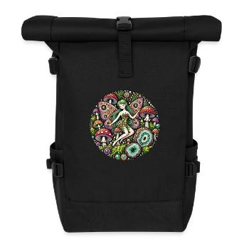 Champignons Vintage Fée Fée Fées Fées Illustration - Sac à dos roll top - noir - Devant