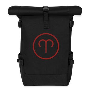 Sternzeichen Widder - Rolltop Rucksack - Schwarz - Vorne