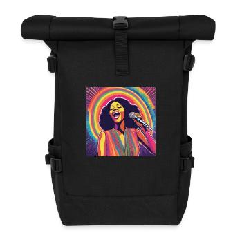 Motown singer - Roll Top Backpack - black - Front