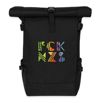 FCK NZS - Rolltop Rucksack - Schwarz - Vorne