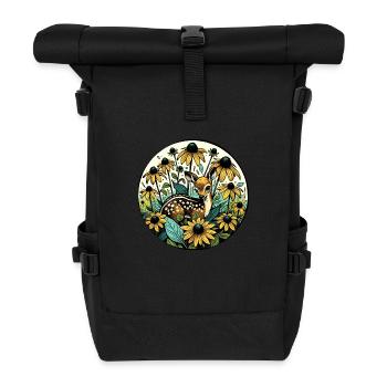 Fleurs de printemps Printemps Fauve Amoureux de la nature - Sac à dos roll top - noir - Devant