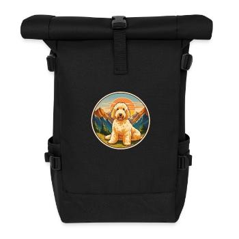 Golden Doodles Berge Jahrgang - Rolltop Rucksack - Schwarz - Vorne