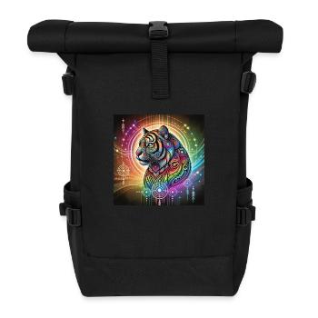 Spirit Animal Tiger - Roll Top Backpack - black - Front