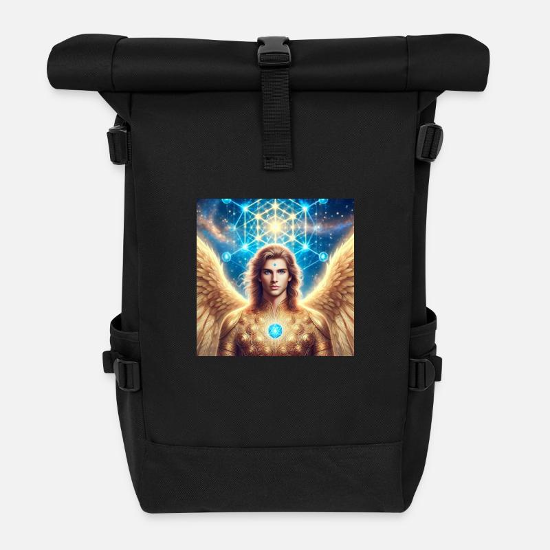 Metatron Angel - Roll Top Backpack - black