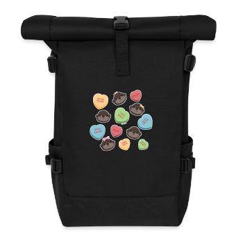 Conférences Tazzz| Bonbons de la Saint-Valentin - Sac à dos roll top - noir - Devant