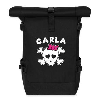 Pirate Carla Design for Girls and Women - Roll Top Backpack - black - Front