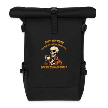 Bone dry coffee - Roll Top Backpack - black - Front
