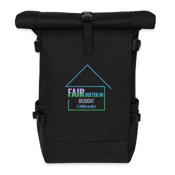 FairmieterIn gesucht - Rolltop Rucksack - Schwarz - Vorne