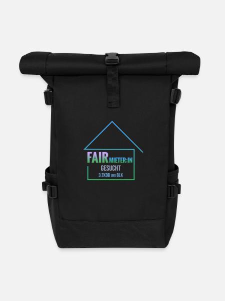 FairmieterIn gesucht - Rolltop Rucksack - Schwarz