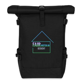 suche FairmieterIn - Rolltop Rucksack - Schwarz - Vorne