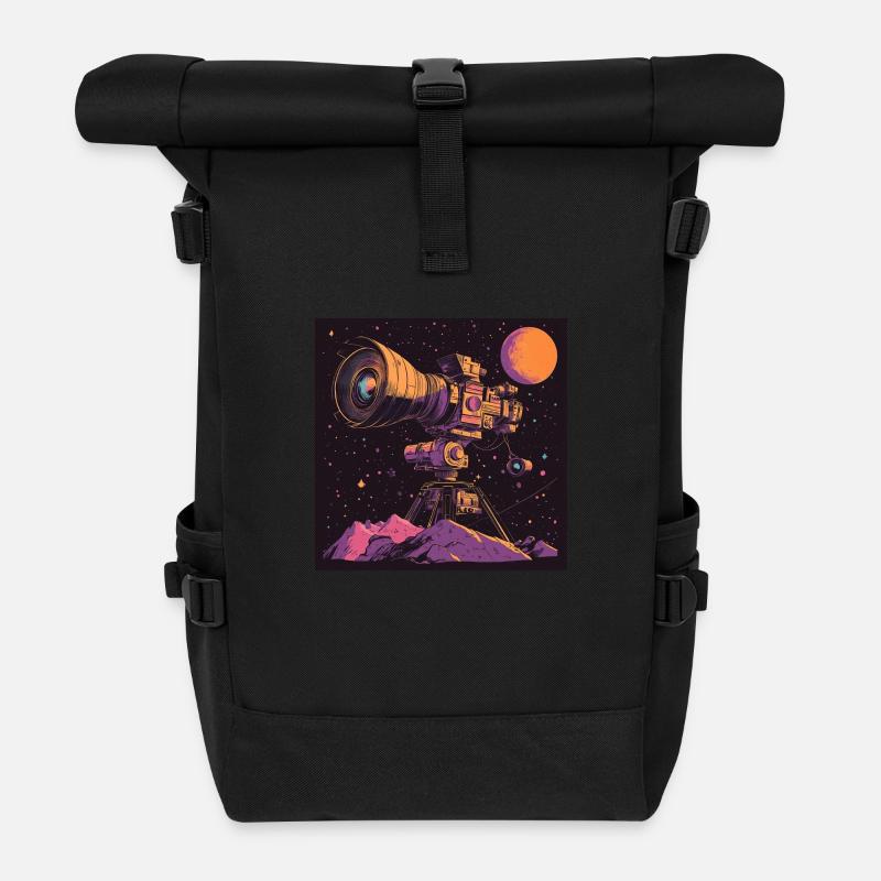 Space rock - Rolltop Rucksack - Schwarz