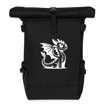 Imaginative dragon with magical charisma - Roll Top Backpack - black - Front